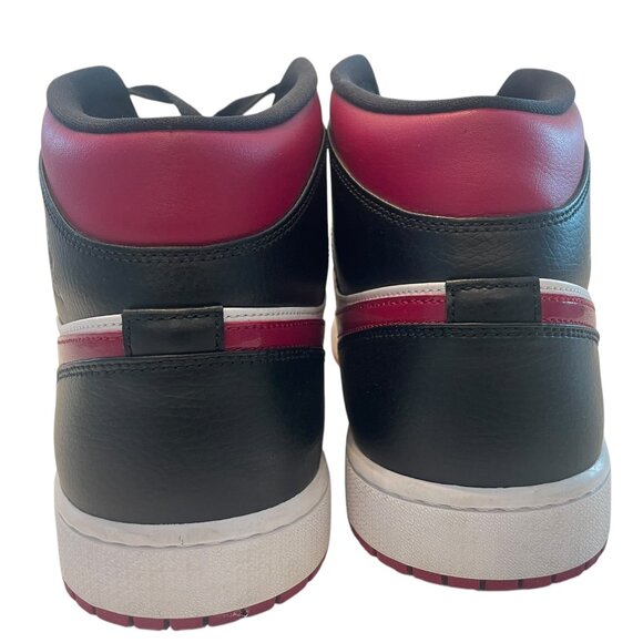 Nike Air Jordan 1 Shoes Mens US 15 Mid Bred Toe Noble Red Black White 554724-066 main image 10